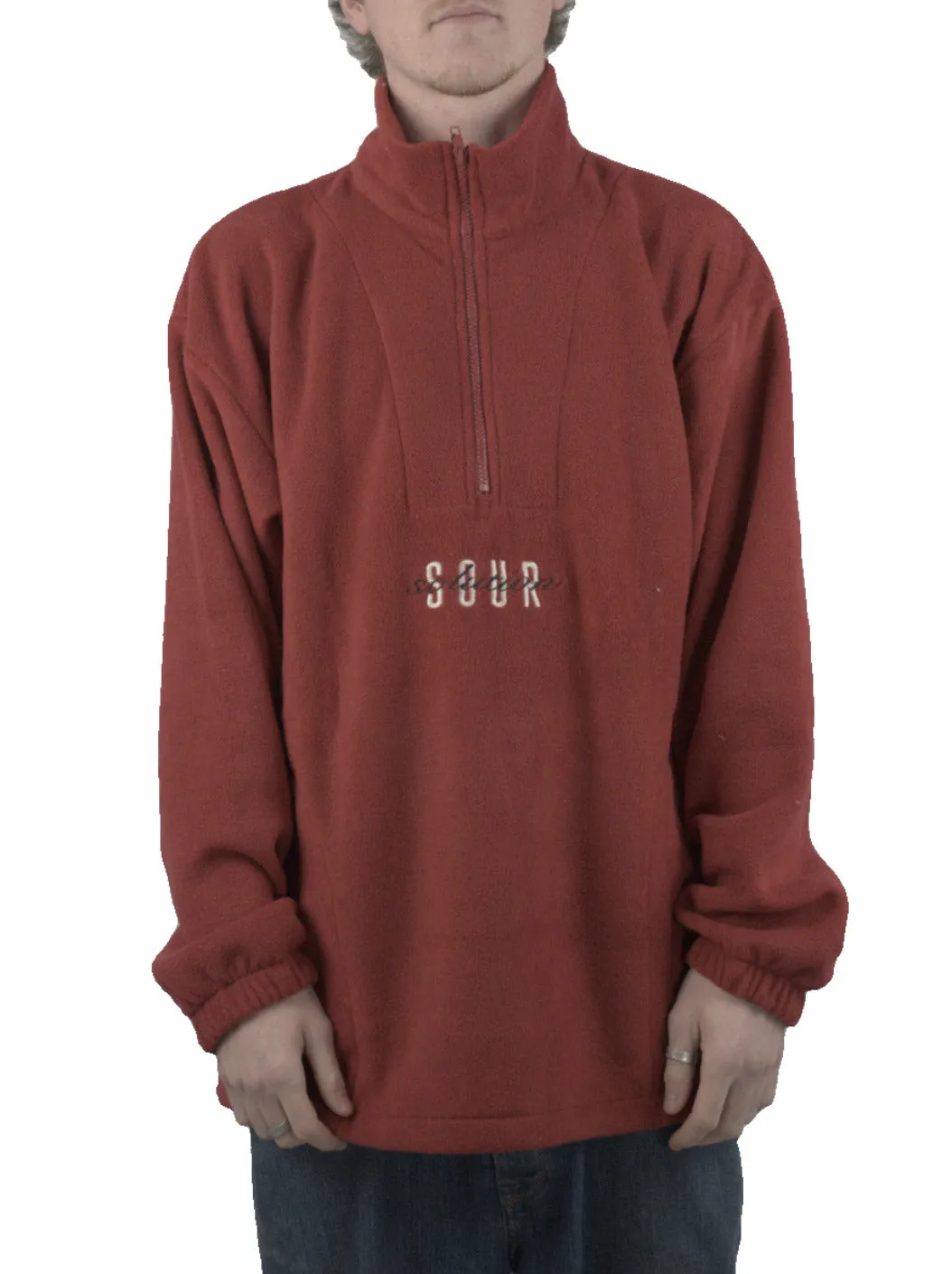 Sour Solution - Spot Hunter - 1/4 Zip Fleece Pull Over - Red