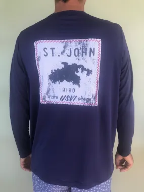 St John Map Patch UPF50 Shirt - Racing Blue