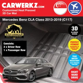 STEP ARMOUR Mercedes Benz CLA Class 2013-2019 1st Generation (C117) Car Customised 3D Car Mat