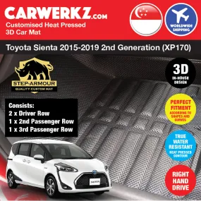 STEP ARMOUR Toyota Sienta 2015-2022 2nd Generation (XP170) Car Customised 3D Car Mat