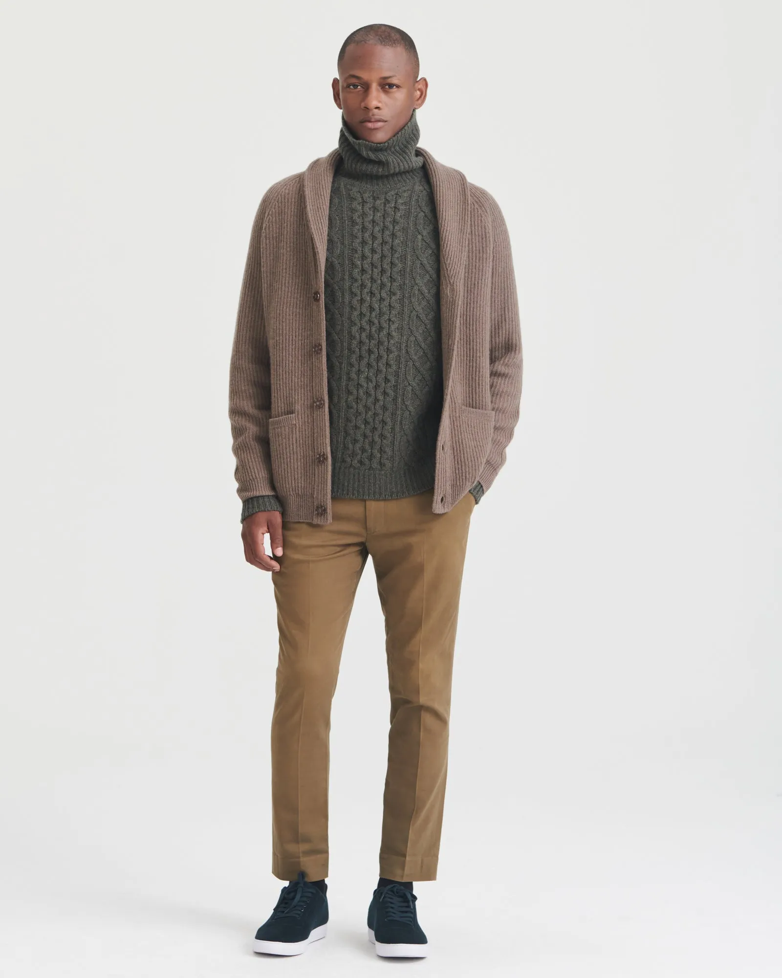 Super Luxe Cashmere Fisherman Shawl Cardigan