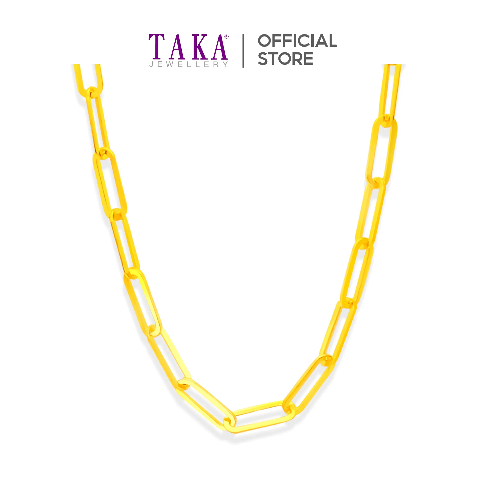 TAKA Jewellery 916 Gold Long Necklace Links