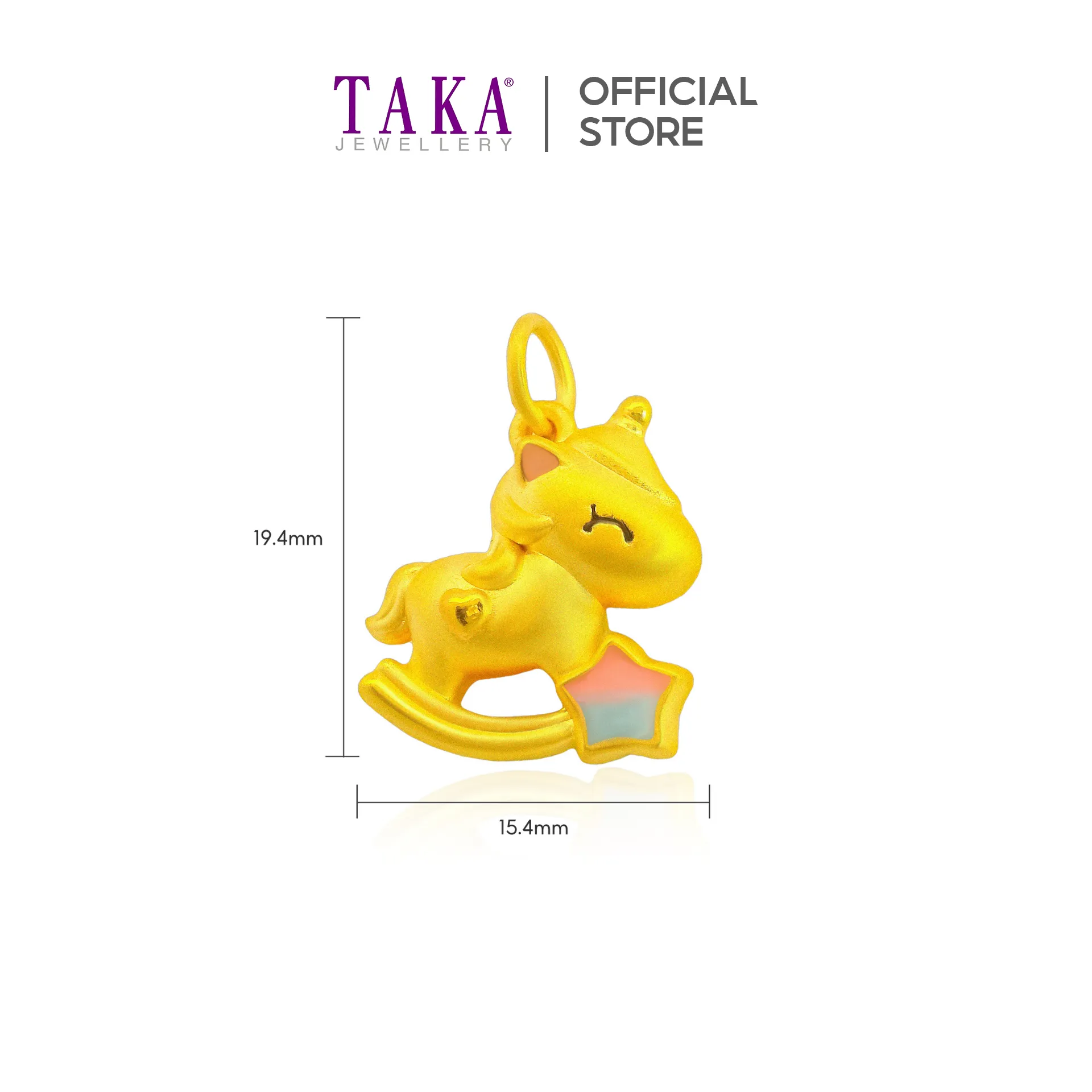 TAKA Jewellery 999 Pure Gold Pendant Unicorn