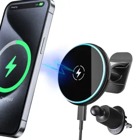 The new QI2 car magnetic wireless charging cell phone holder 15W cell phone fast charging car air conditioning port bracket(H141-1 H122 G19-A)