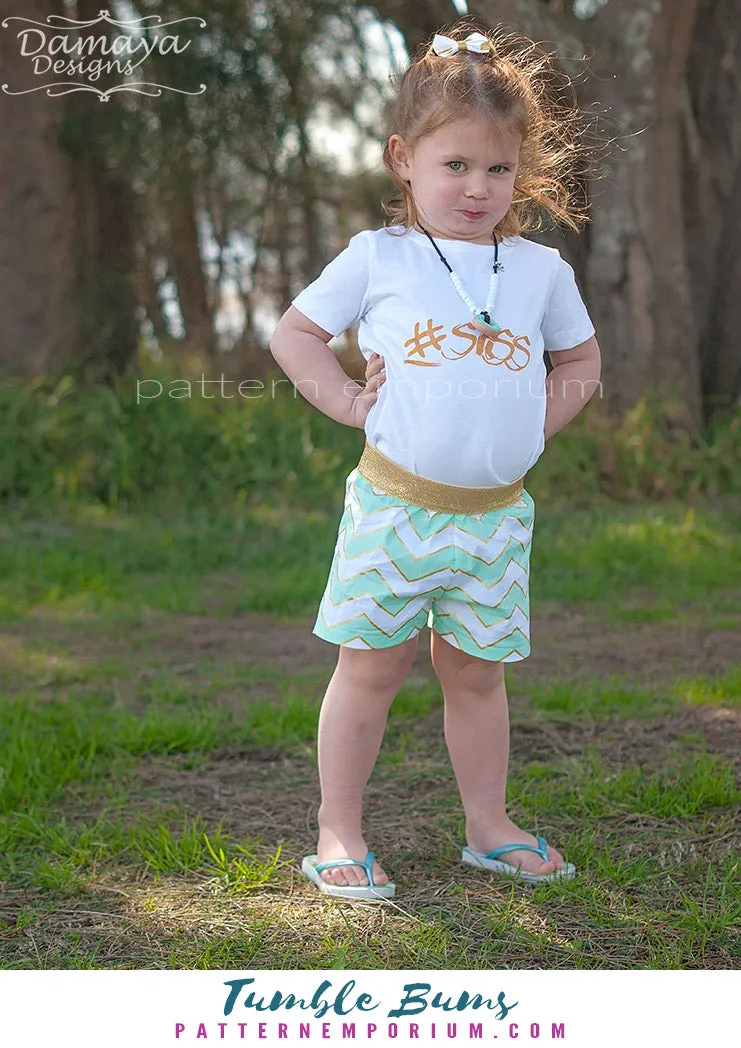 Tumble Bums | Baby & Toddler Shorts & Pants Sewing Pattern