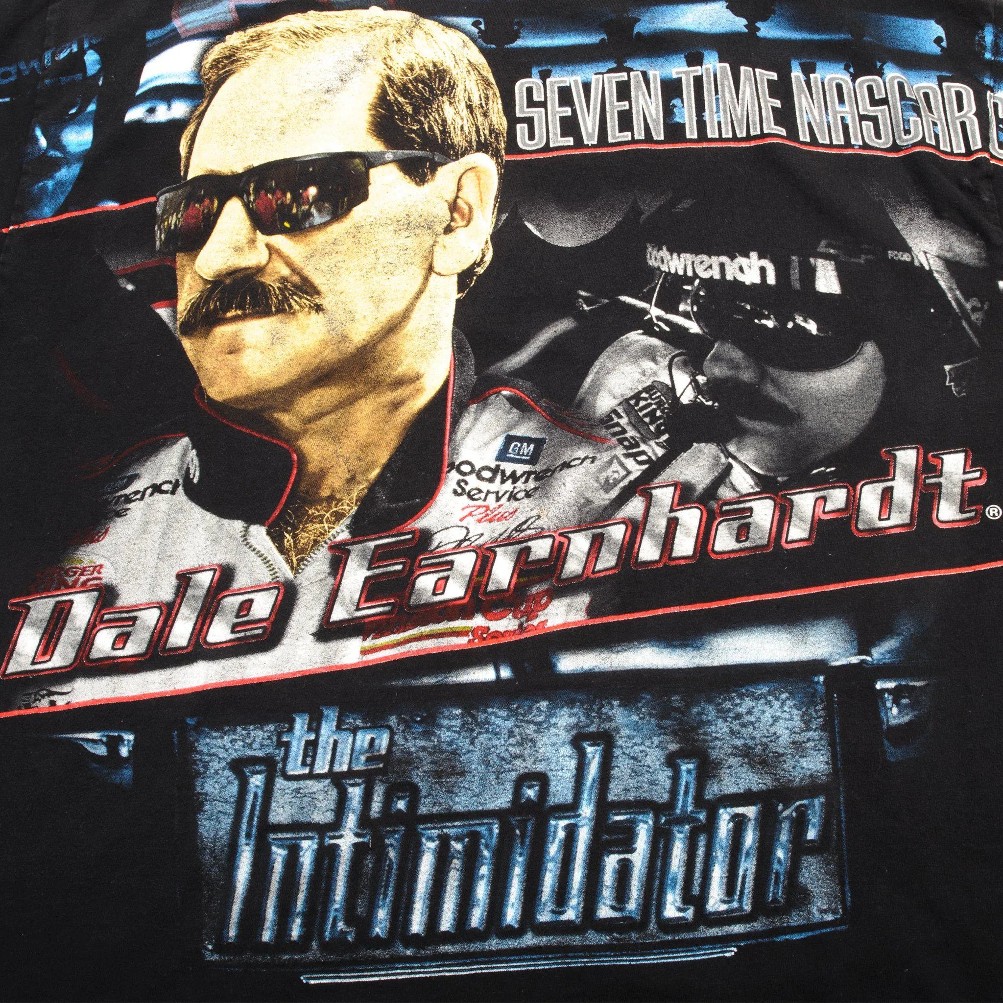 VINTAGE ALL OVER PRINT NASCAR DALE EARNHARDT TEE SHIRT SIZE LARGE