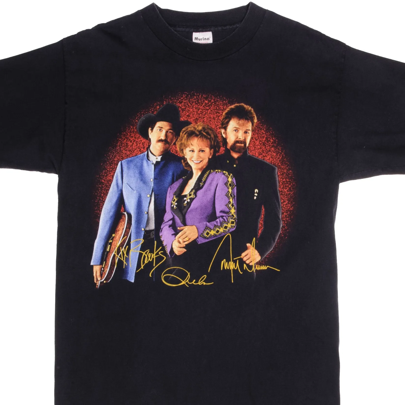 VINTAGE BROOKS & DUNN REBA MCENTIRE 1997 TEE SHIRT MEDIUM MADE IN USA