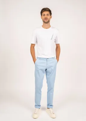 Voile Eté chino pants - in stretch cotton twill (CIEL)