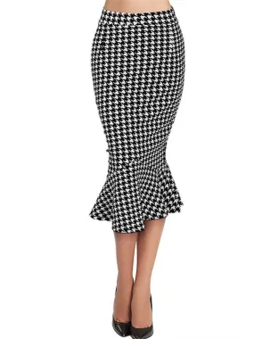 WealFeel Sexy Plaid Tight-fitting Flounced Bodycon Skirt